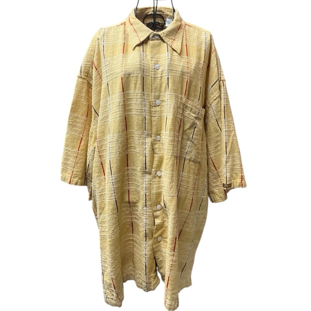 Baycreek Men's Embroidered Woven Stitched Short‎ Sleeve Button 5XL Shirt Summer